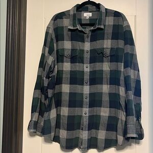 Sonoma Flannel Plaid Button-Up Shirt